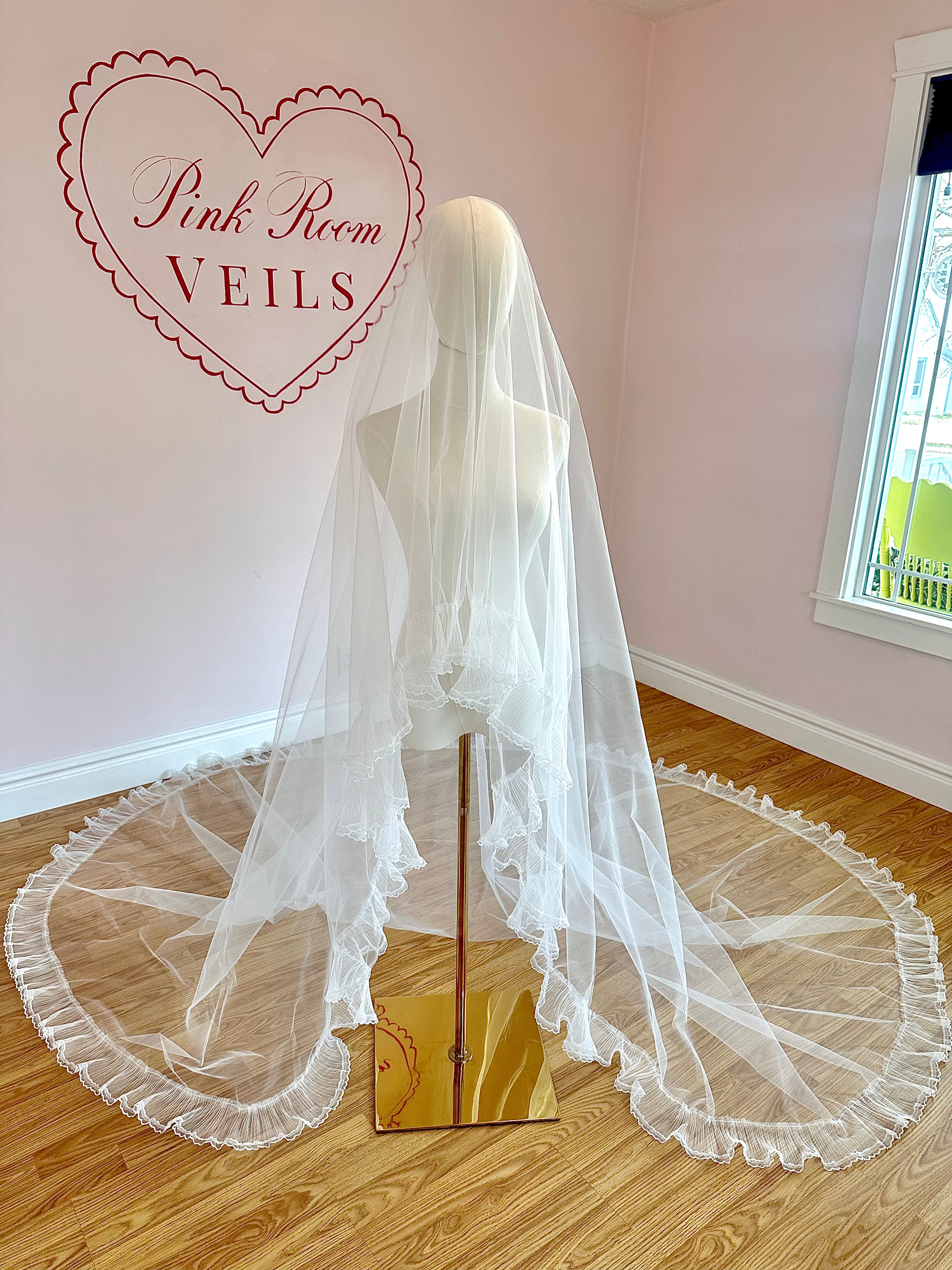 Ruffle Trim Veil- Extra Wide