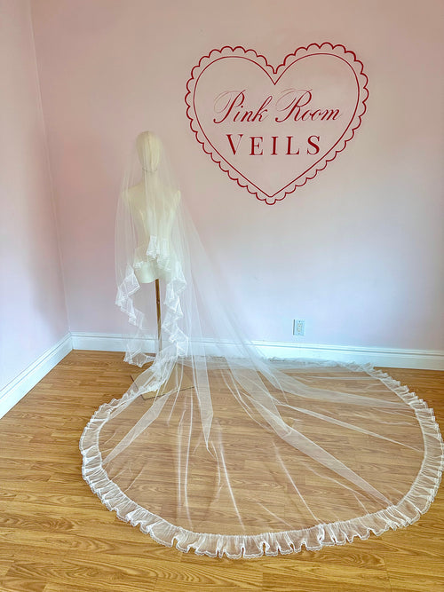 Ruffle Trim Veil- Extra Wide